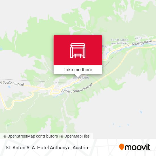 St. Anton A. A. Hotel Anthony's map