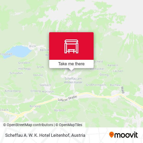 Scheffau A. W. K. Hotel Leitenhof map