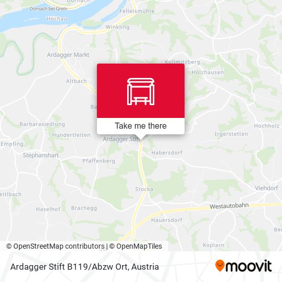 Ardagger Stift B119/Abzw Ort map