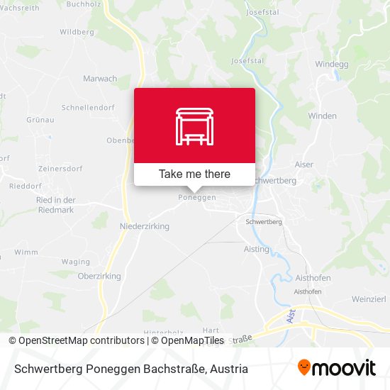 Schwertberg Poneggen Bachstraße map