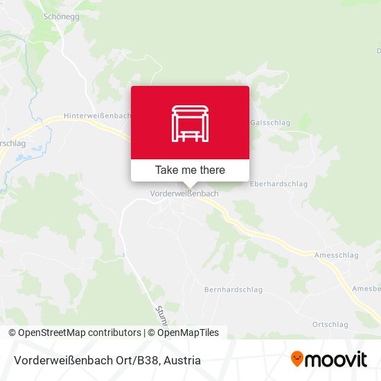 Vorderweißenbach Ort/B38 map