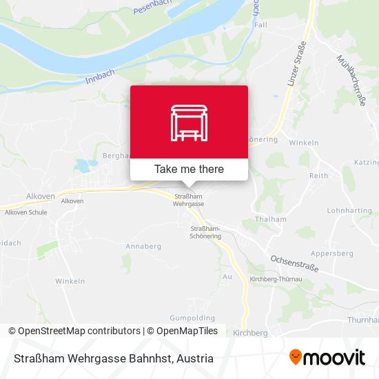 Straßham Wehrgasse Bahnhst map