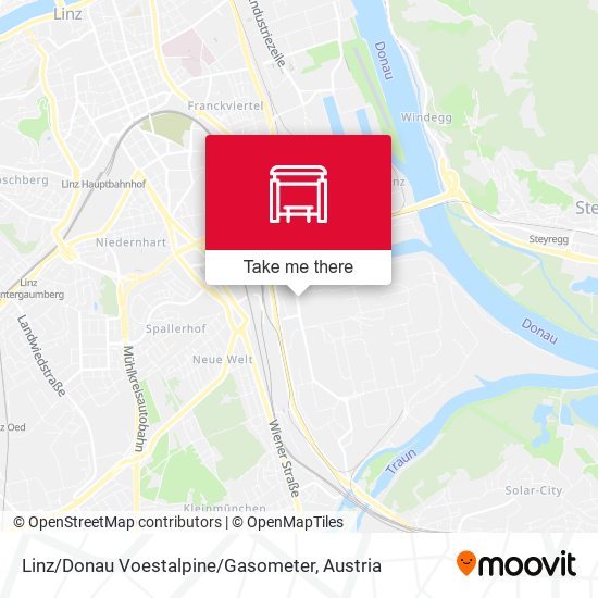 Linz / Donau Voestalpine / Gasometer map