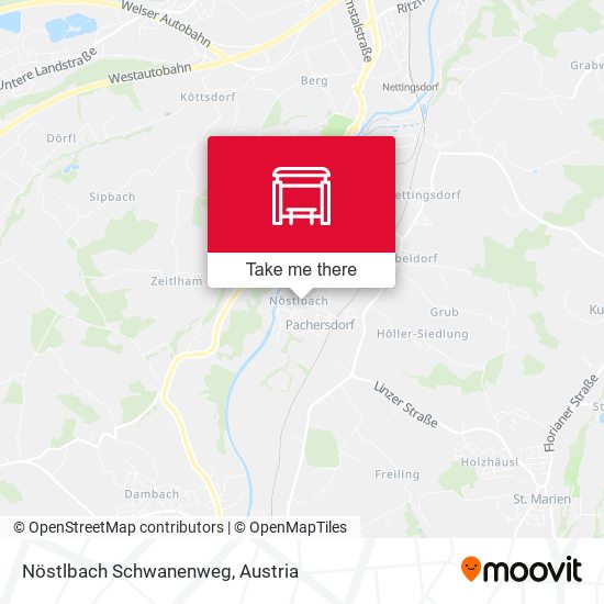 Nöstlbach Schwanenweg map