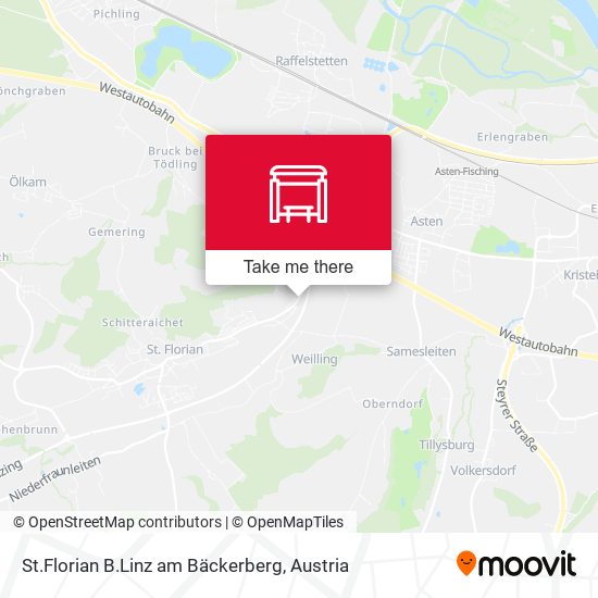 St.Florian B.Linz am Bäckerberg map