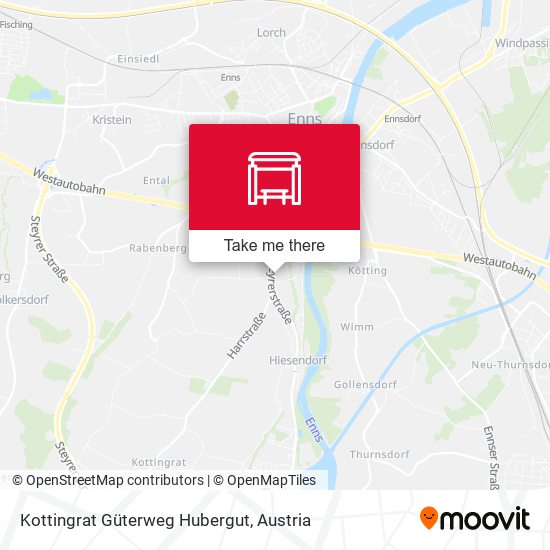 Kottingrat Güterweg Hubergut map