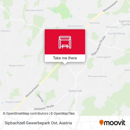 Sipbachzell Gewerbepark Ost map