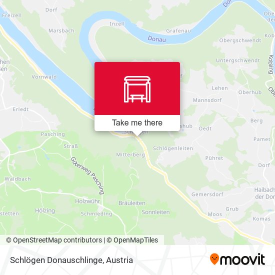 Schlögen Donauschlinge map