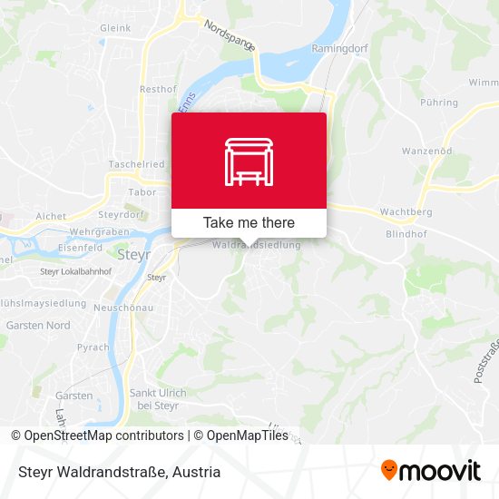 Steyr Waldrandstraße map