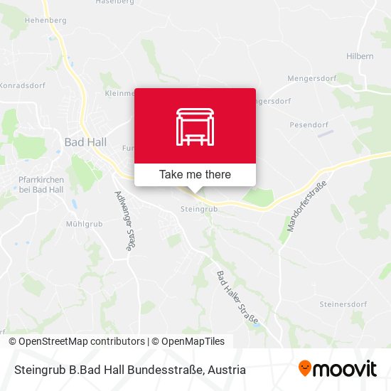 Steingrub B.Bad Hall Bundesstraße map