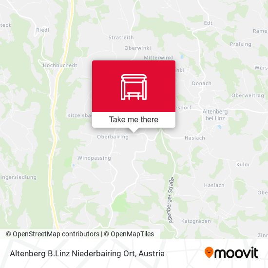 Altenberg B.Linz Niederbairing Ort map