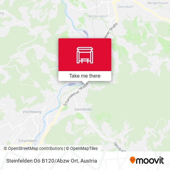 Steinfelden Oö B120/Abzw Ort map