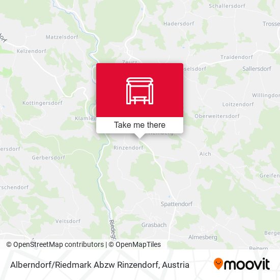 Alberndorf / Riedmark Abzw Rinzendorf map