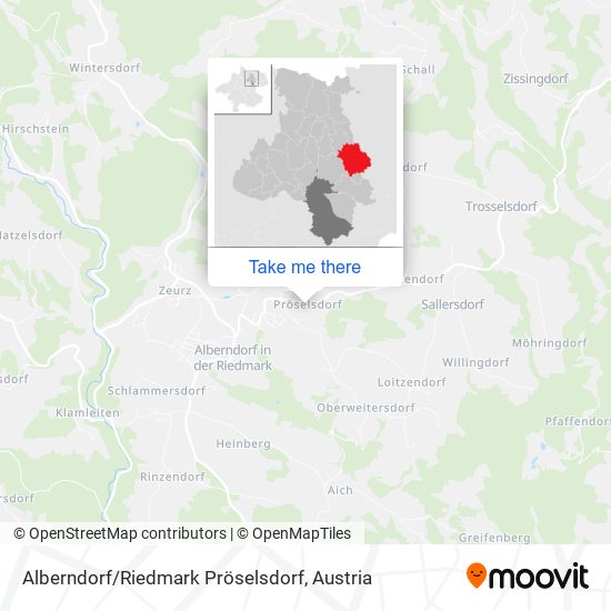 Alberndorf / Riedmark Pröselsdorf map