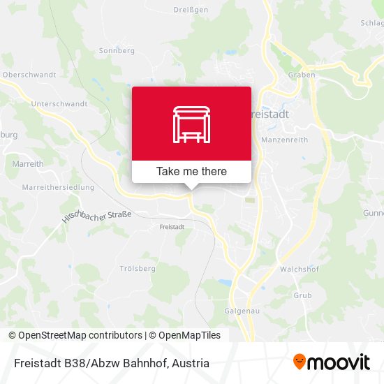 Freistadt B38/Abzw Bahnhof map