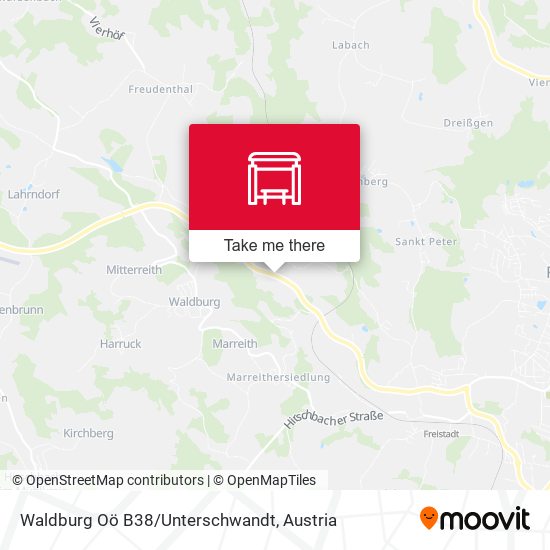 Waldburg Oö B38/Unterschwandt map