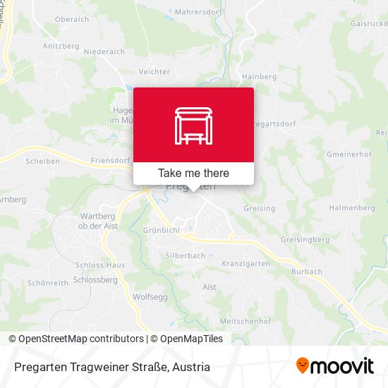 Pregarten Tragweiner Straße map