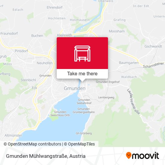 Gmunden Mühlwangstraße map