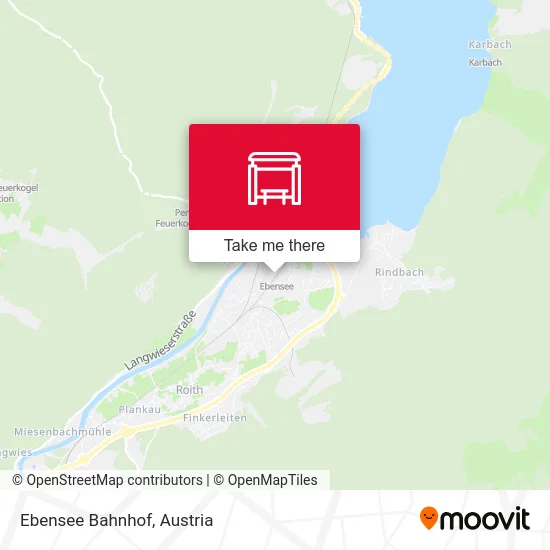 Ebensee Bahnhof map