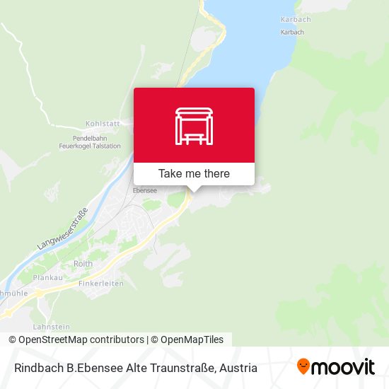 Rindbach B.Ebensee Alte Traunstraße map