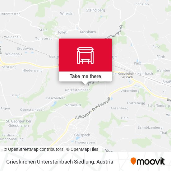 Grieskirchen Untersteinbach Siedlung map
