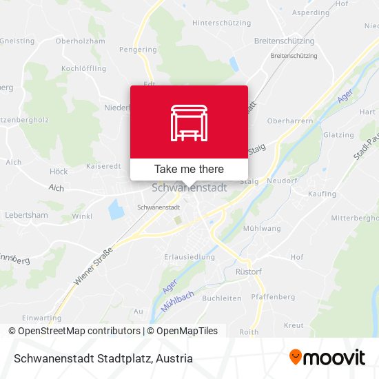 Schwanenstadt Stadtplatz map