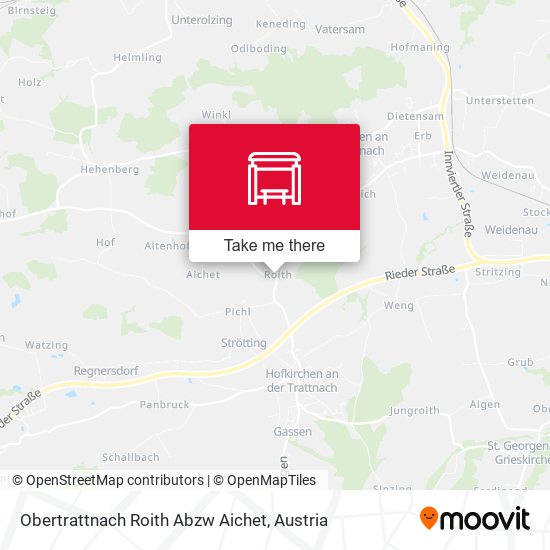 Obertrattnach Roith Abzw Aichet map