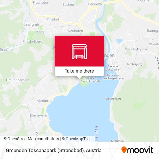 Gmunden Toscanapark (Strandbad) map