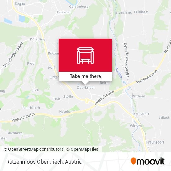 Rutzenmoos Oberkriech map