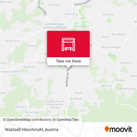 Waldzell Höschmühl map