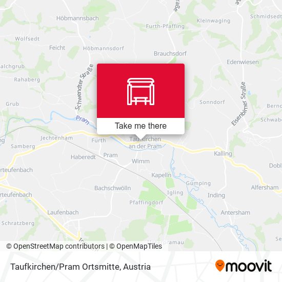 Taufkirchen/Pram Ortsmitte map