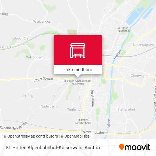 St. Pölten Alpenbahnhof-Kaiserwald map