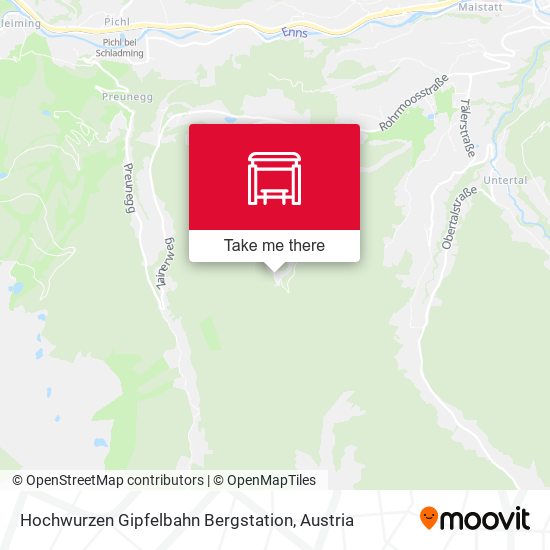 Hochwurzen Gipfelbahn Bergstation map