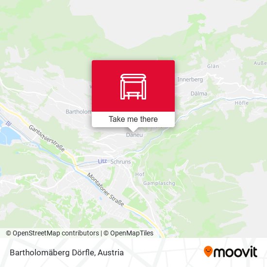 Bartholomäberg Dörfle map