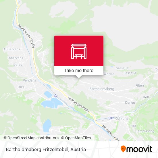 Bartholomäberg Fritzentobel map