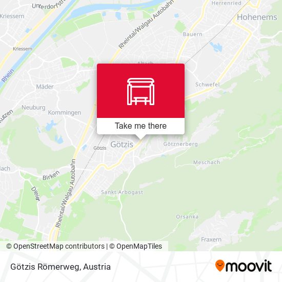 Götzis Römerweg map