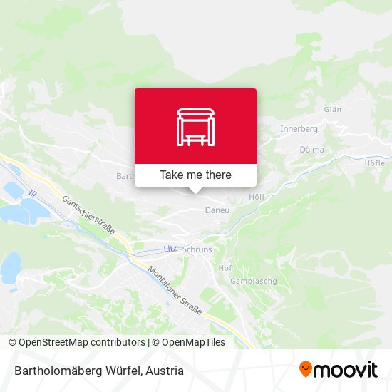 Bartholomäberg Würfel map
