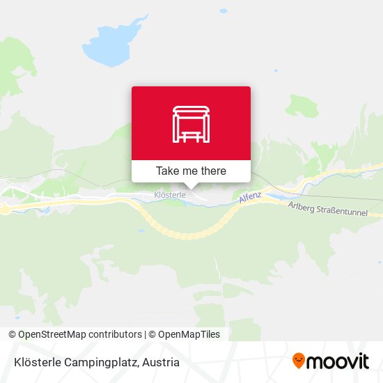 Klösterle Campingplatz map
