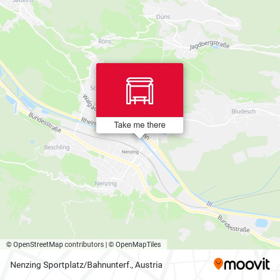 Nenzing Sportplatz/Bahnunterf. map