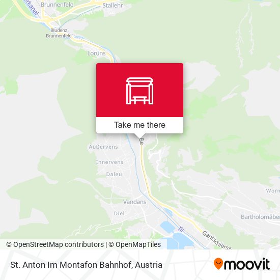 St. Anton Im Montafon Bahnhof map