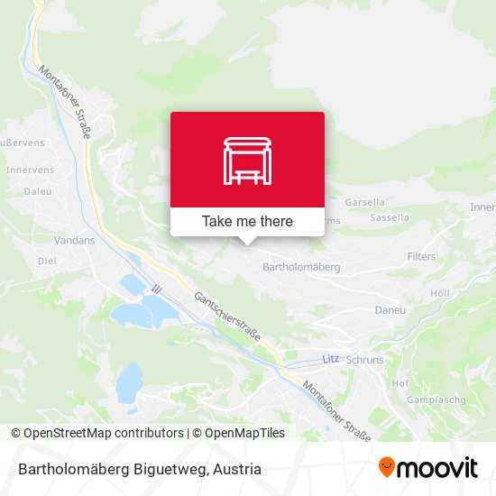 Bartholomäberg Biguetweg map