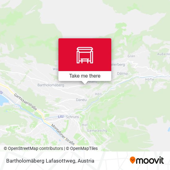 Bartholomäberg Lafasottweg map