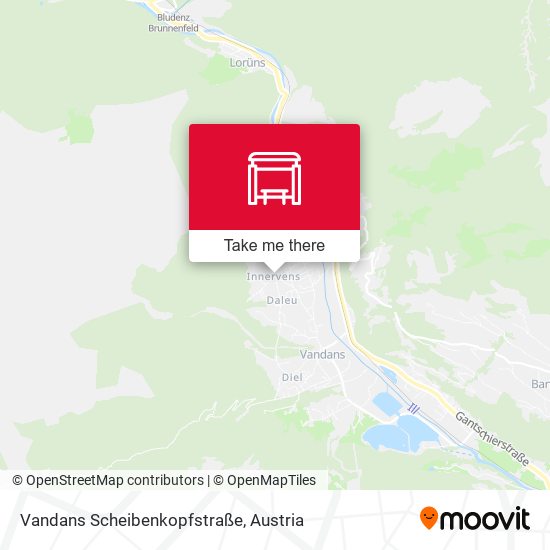 Vandans Scheibenkopfstraße map