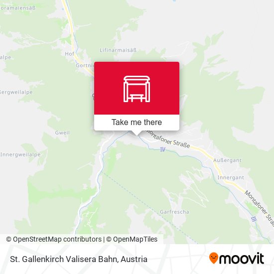 St. Gallenkirch Valisera Bahn map