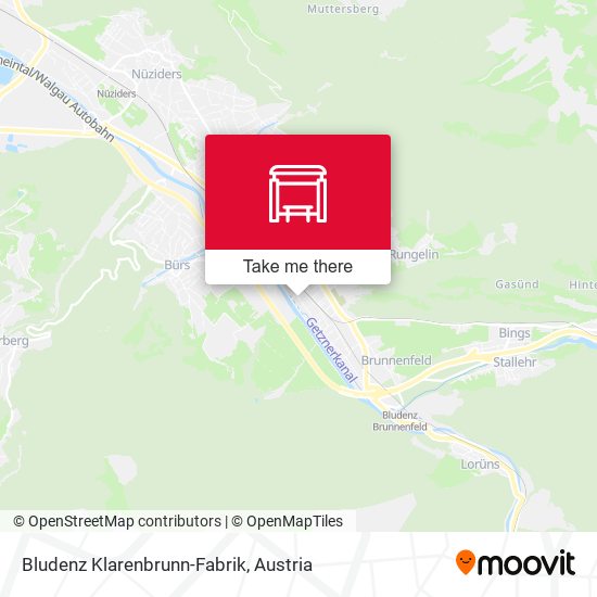 Bludenz Klarenbrunn-Fabrik map