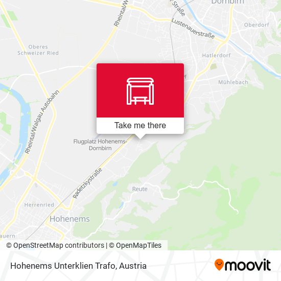 Hohenems Unterklien Trafo map