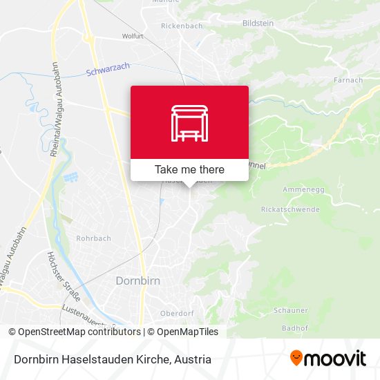 Dornbirn Haselstauden Kirche map