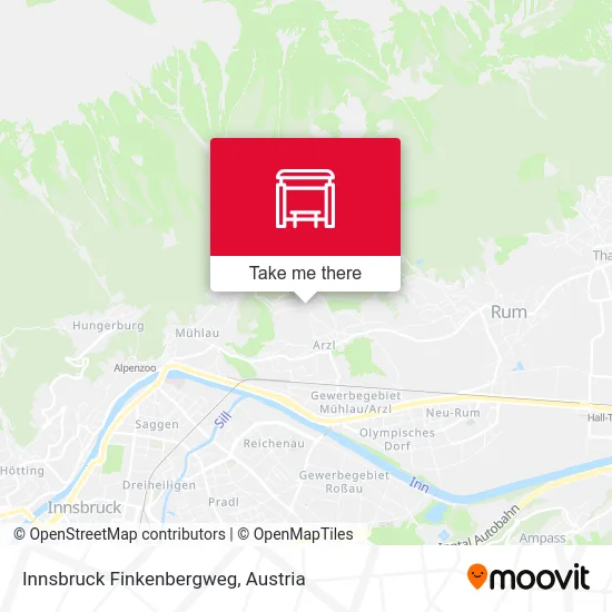 Innsbruck Finkenbergweg map