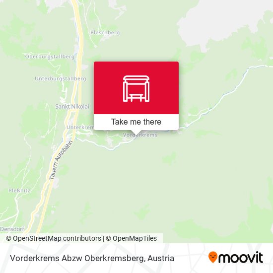 Vorderkrems Abzw Oberkremsberg map