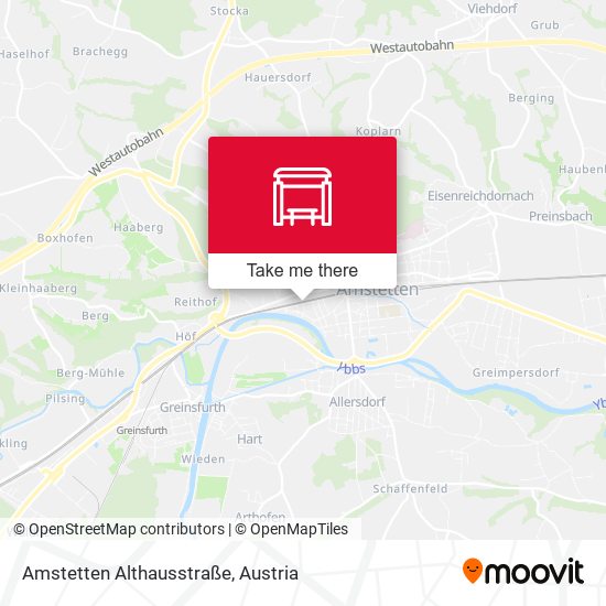 Amstetten Althausstraße map